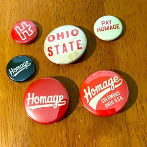 Bundle of 6 Homage OSU Ohio State Pins Buttons